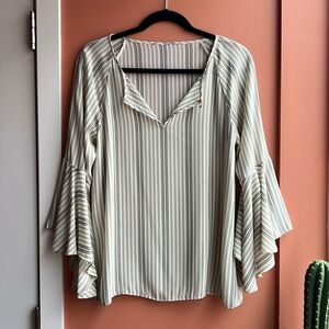 Striped Peplum Blouse
